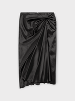 Balenciaga Balenciaga Skirt, Black, Cupro Twill Draped Skirt