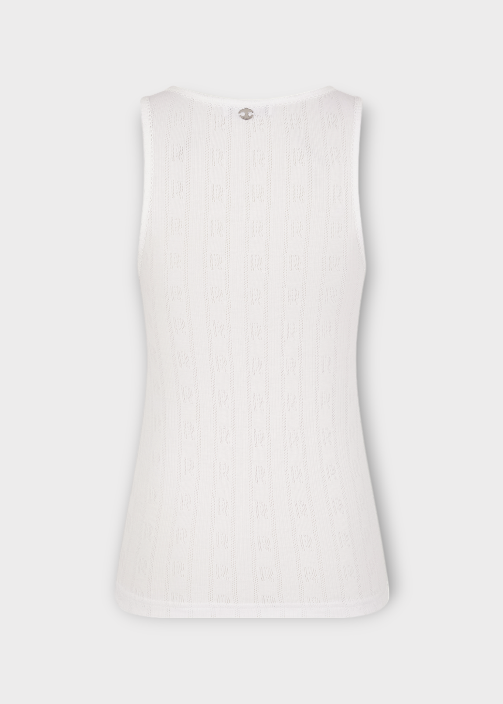 Rabanne Rabanne Top, White, Cotton Light Embroidered Tank Top