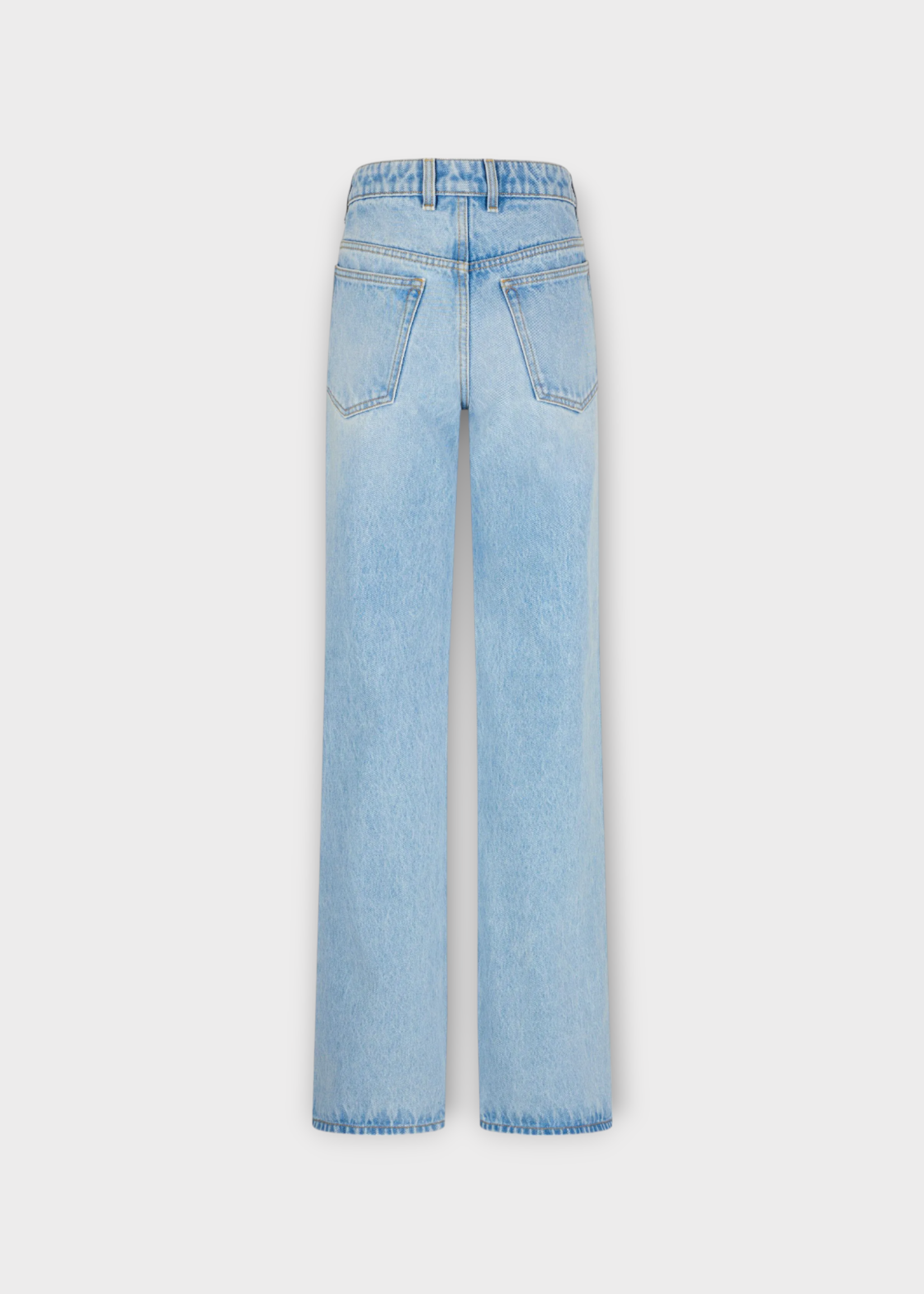 Rabanne Rabanne Jeans, Blue, Cotton Denim Classic Straight Leg Pants In Light Blue Denim