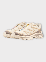 Salomon Salomon Sneakers, Beige, Xt 6 Goretex Sneakers In Vanilla Ice, Iron & Etherea w/ Drawstring Lace