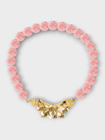 Destree Destree Necklace, Multi, Elizabeth Candies Petunia Flower Choker in Pink & Gold w/ Magnetic Claps