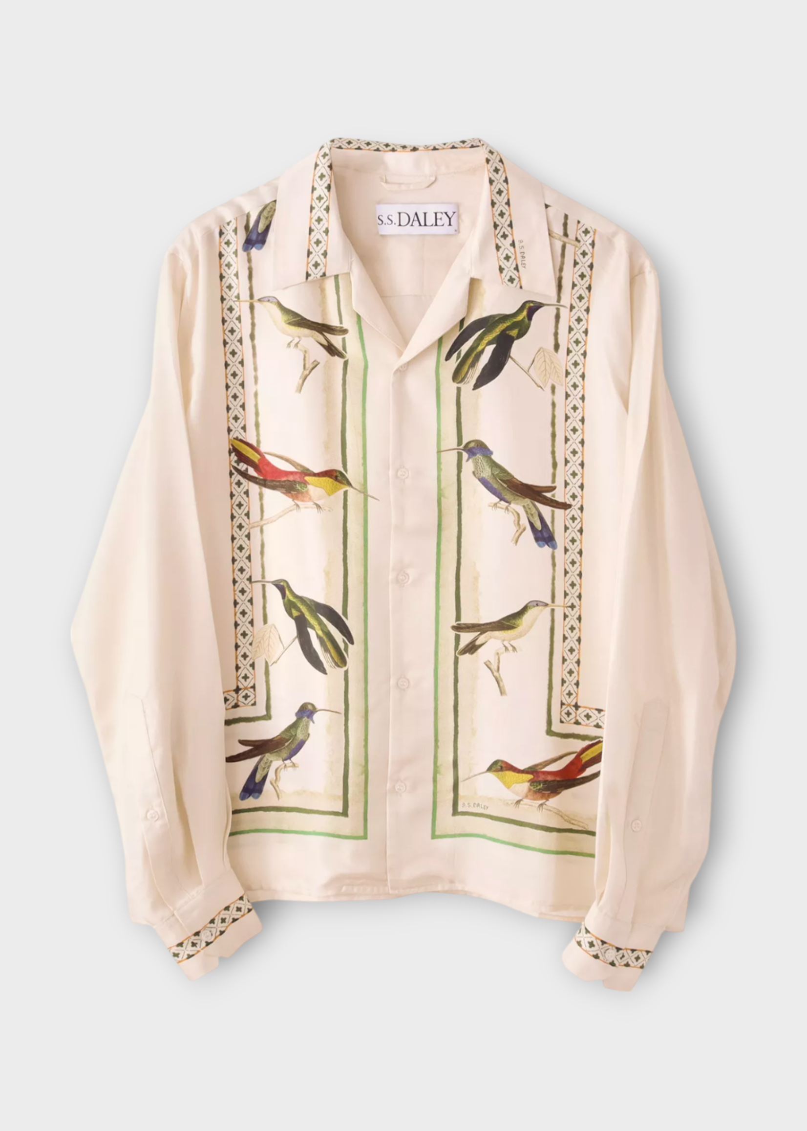 S.S.Daley S.S. Daley Shirt, Print, Birdwatcher Silk Twill Shirt In Bird Print