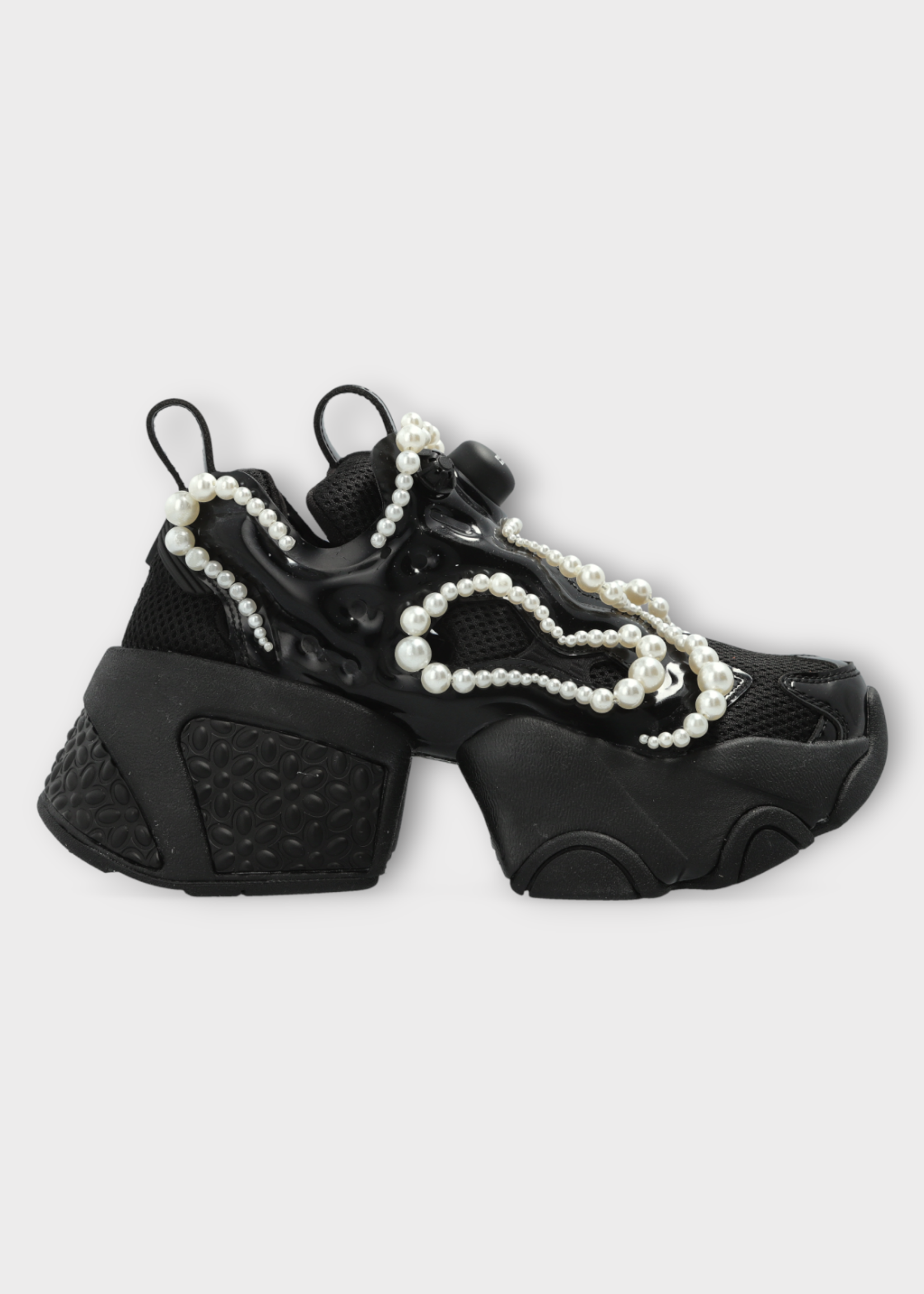 Noir Kei Ninomiya Noir Kei Ninomiya Sneakers, Black, NKN x REEBOK Flying Pearl Pump Fury Shoes