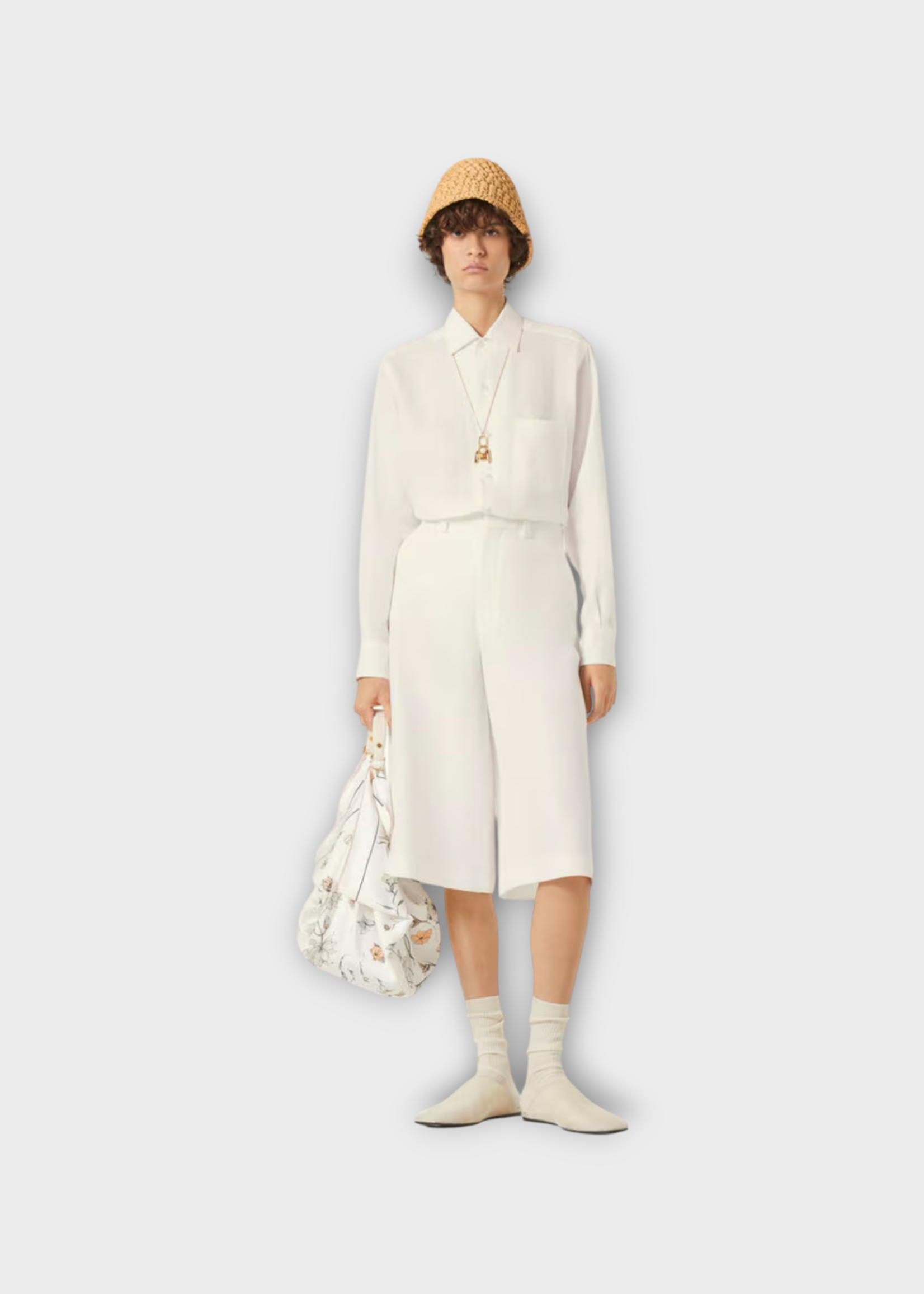 Loro Piana Loro Piana Shirt, White, Andre Linen Shirt In Optical White