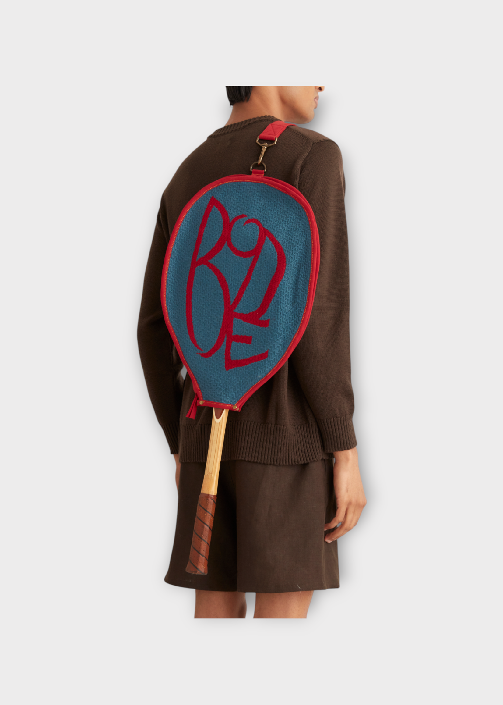 Bode Bode Accessory, Red, Jacquard Racquet Sleeve