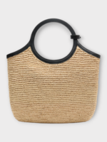 Courreges Courreges Bag, Beige, Medium Holy Raphia Bag In Natural w/ Top Handle