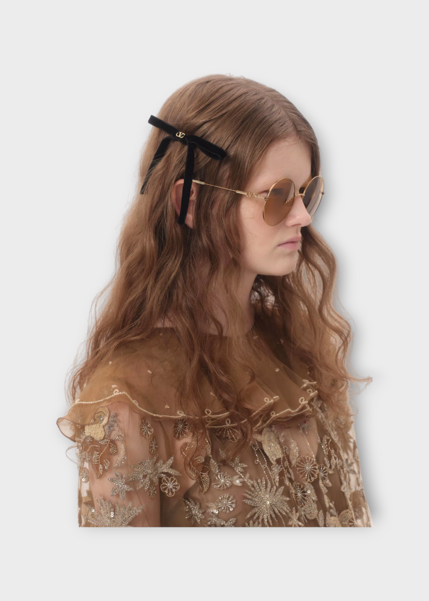 Valentino Valentino Hair Accessory, Black, Hair Clip Medium Bow