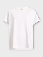 Khaite Khaite Top, White, Maeve Medium Weight Cotton Short Sleeve T-Shirt