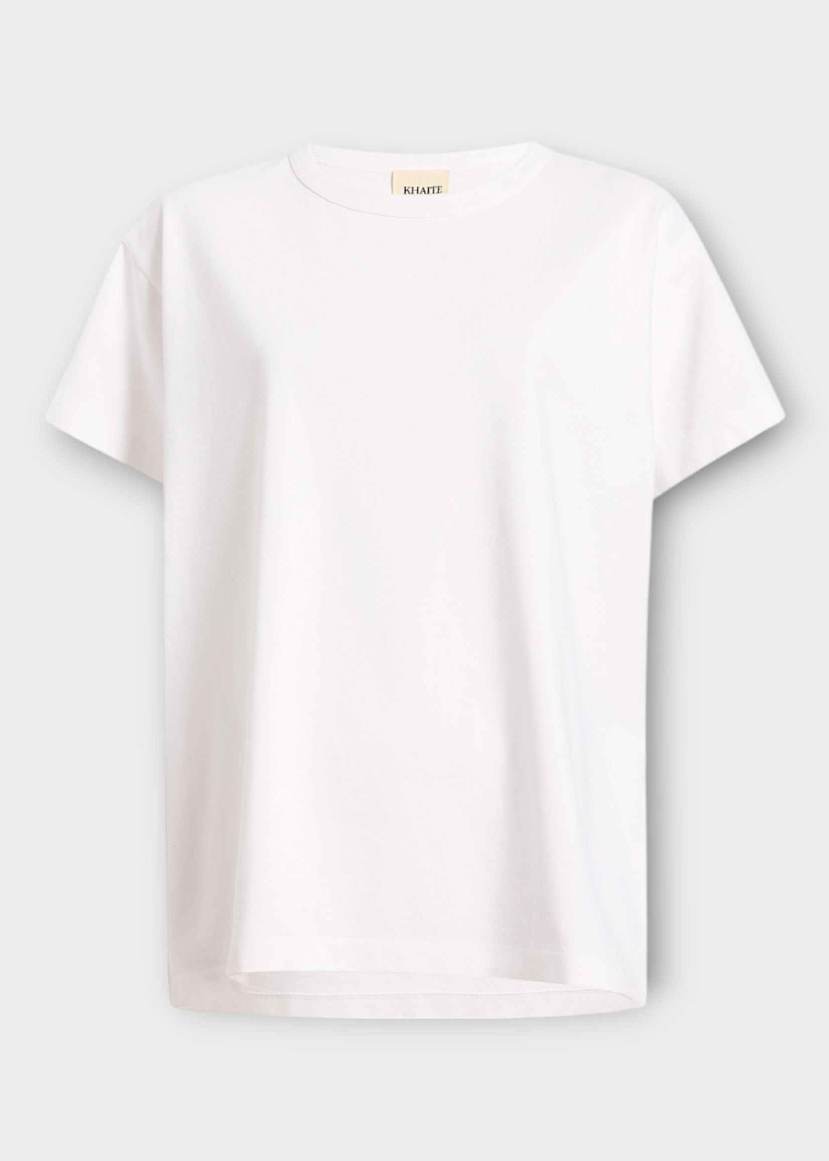 Khaite Khaite Top, White, Maeve Medium Weight Cotton Short Sleeve T-Shirt