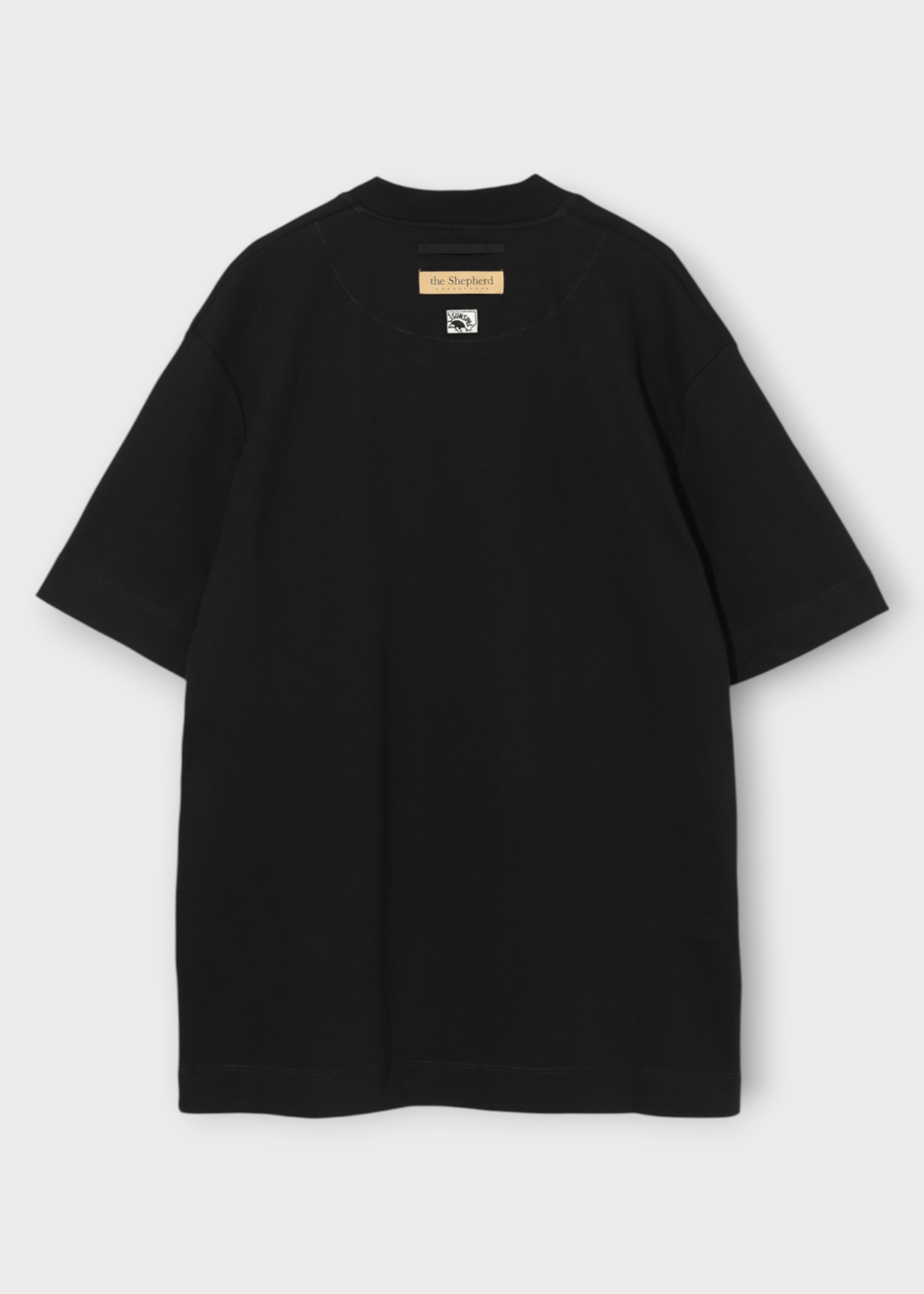 Undercover Undercover T-Shirt, Black, Sunspel x Undercover Cotton Crew Neck Short Sleeve T-Shirt w/ Chest Lamb Pocket
