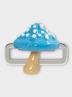 Poubel Poubel Charm, Print, Blue Mushroom Hand Painted Enamel w/ Sterling Silver