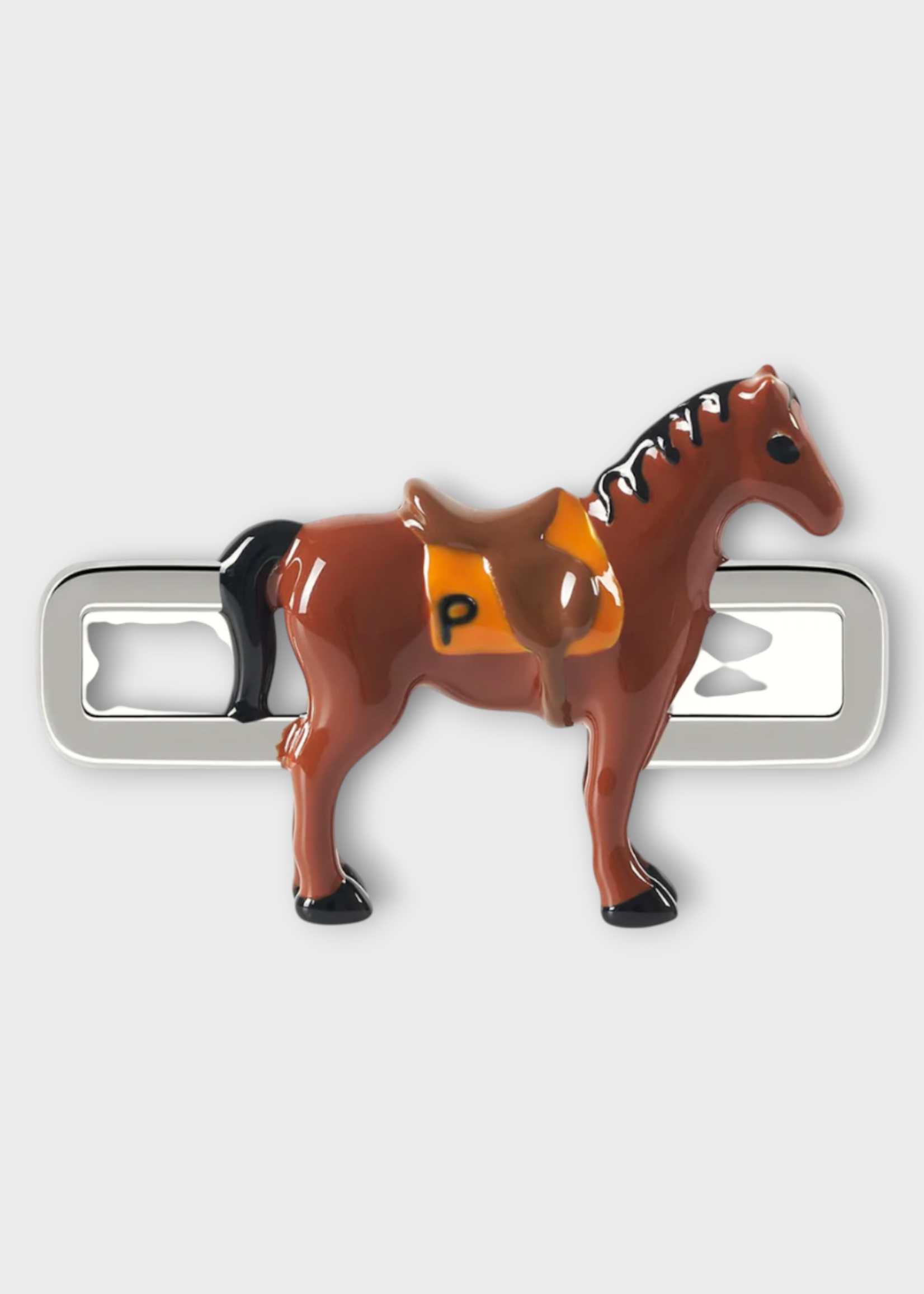 Poubel Poubel Charm, Print, Horse Hand Painted Enamel w/ Sterling Silver