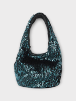 J.W. Anderson J.W. Anderson Bag, Green, Mini Sequin Top Handle Reversible Shopper In Dark Teal