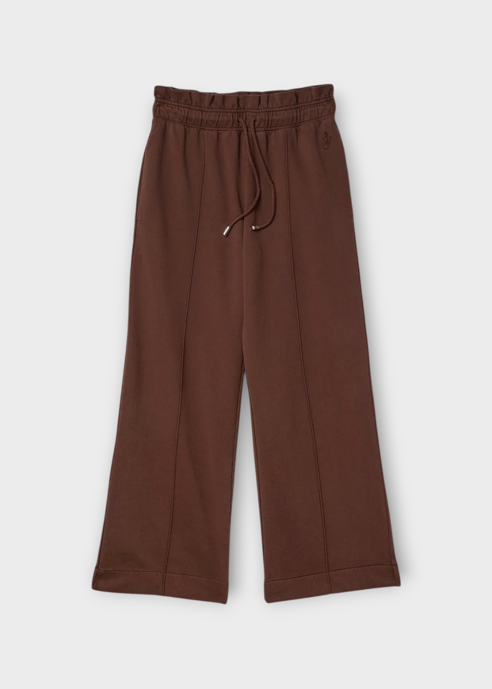 J.W. Anderson J.W. Anderson Trousers, Brown, Gathered Waist Loopback Track Pants In Chestnut