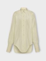 Maison Margiela Maison Margiela Shirt, Beige, Collared Buttoned Long Sleeve Shirt In Healing Aloe w/ Dropped Hem