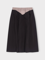 Maison Margiela Maison Margiela Skirt, Black, Elasticated Waist Ruffled Midi Skirt In Black w/ Bow Detail