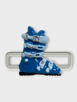 Poubel Poubel Charm, Print, Ski Boots Hand Painted Enamel w/ Sterling Silver