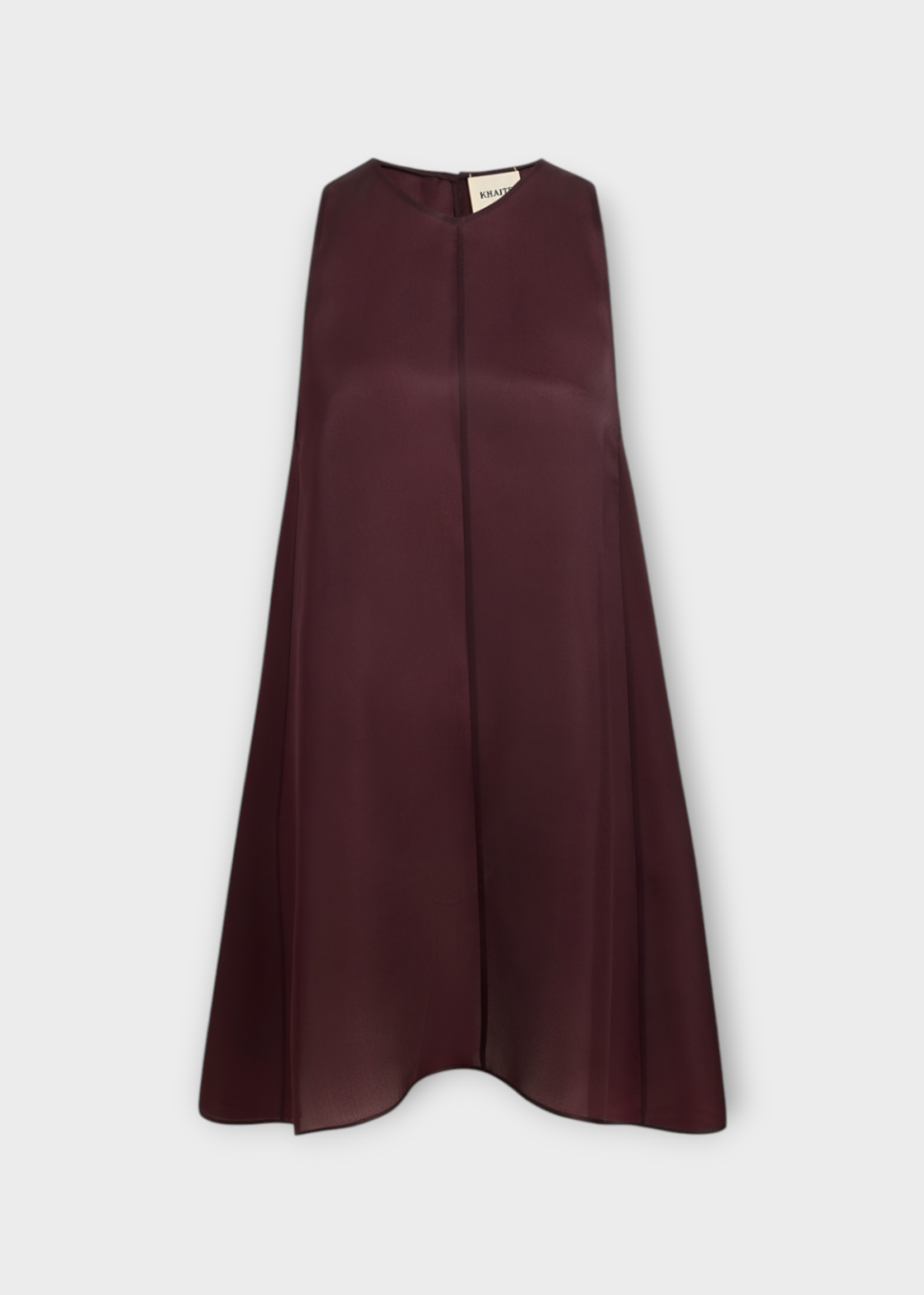 Khaite Khaite Dress, Red, Clay Silk Organza V-Neck Sleeveless Mini Dress In Almandine