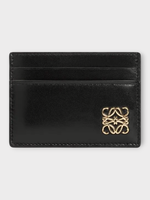 Loewe Loewe Wallet, Black, Anagram Shiny Calf Leather Puffer Plain Cardholder