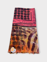 Dianora Salviati Dianora Salviati Scarf, Multi, Vintage Silk & Cashmere Hermes Scarf In Brown & Orange Hand Painting