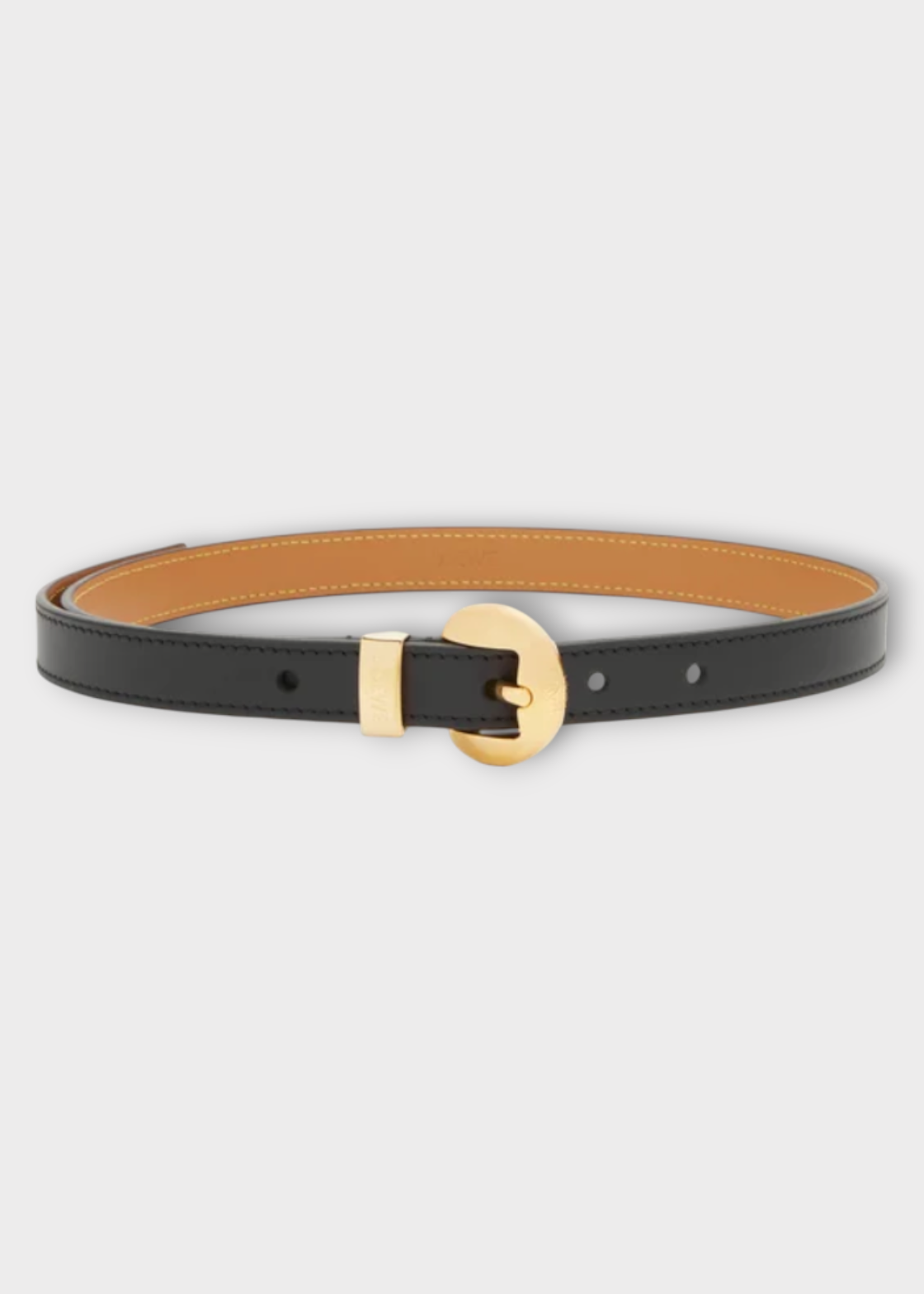 Loewe Loewe Belt, Multi, Smooth Calf Leather 2Cm Belt In Black w/ Gold Buckle