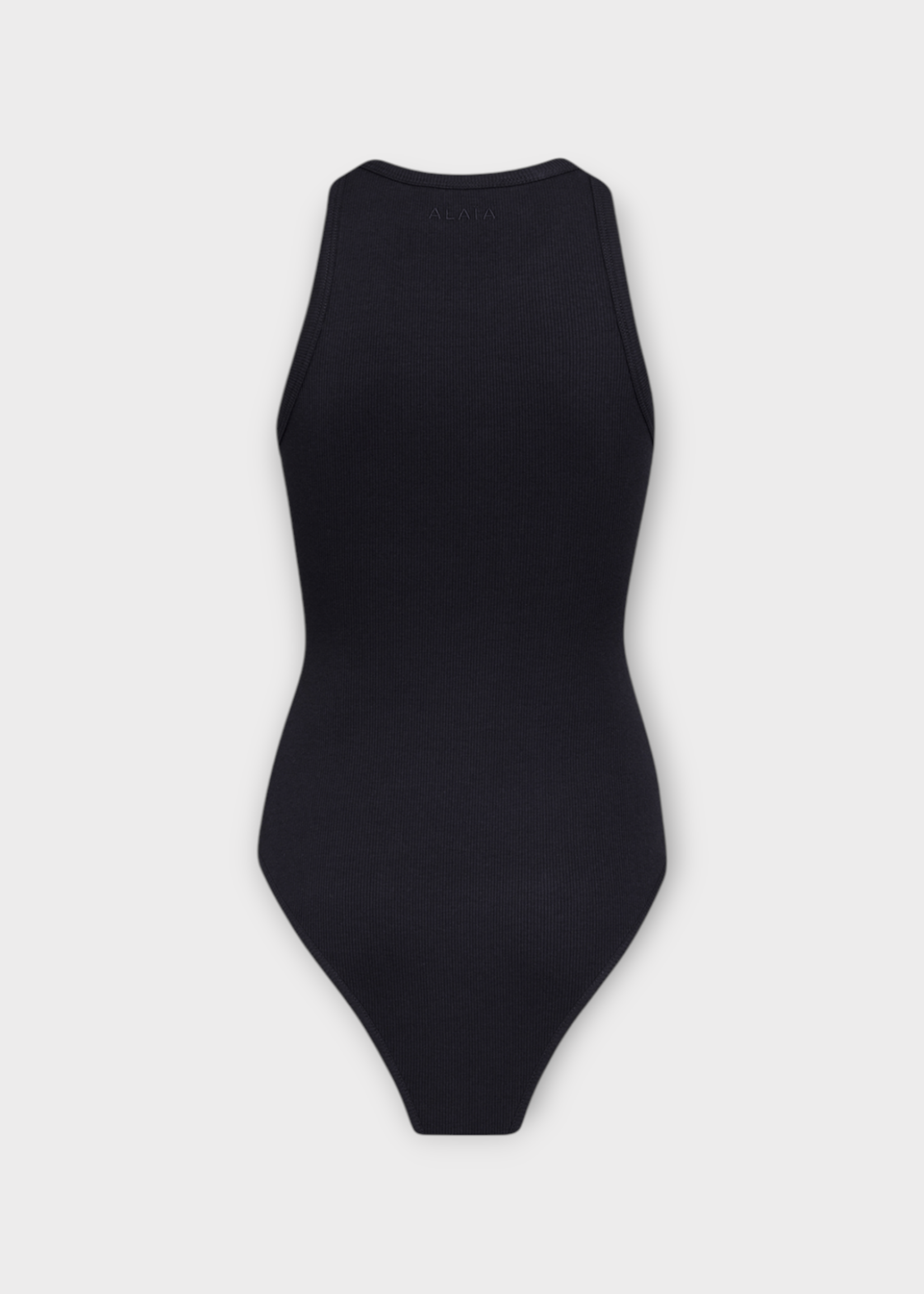 Alaia Alaia Top, Black, Halter Ribbed Sculpting Bodysuit Tank Top