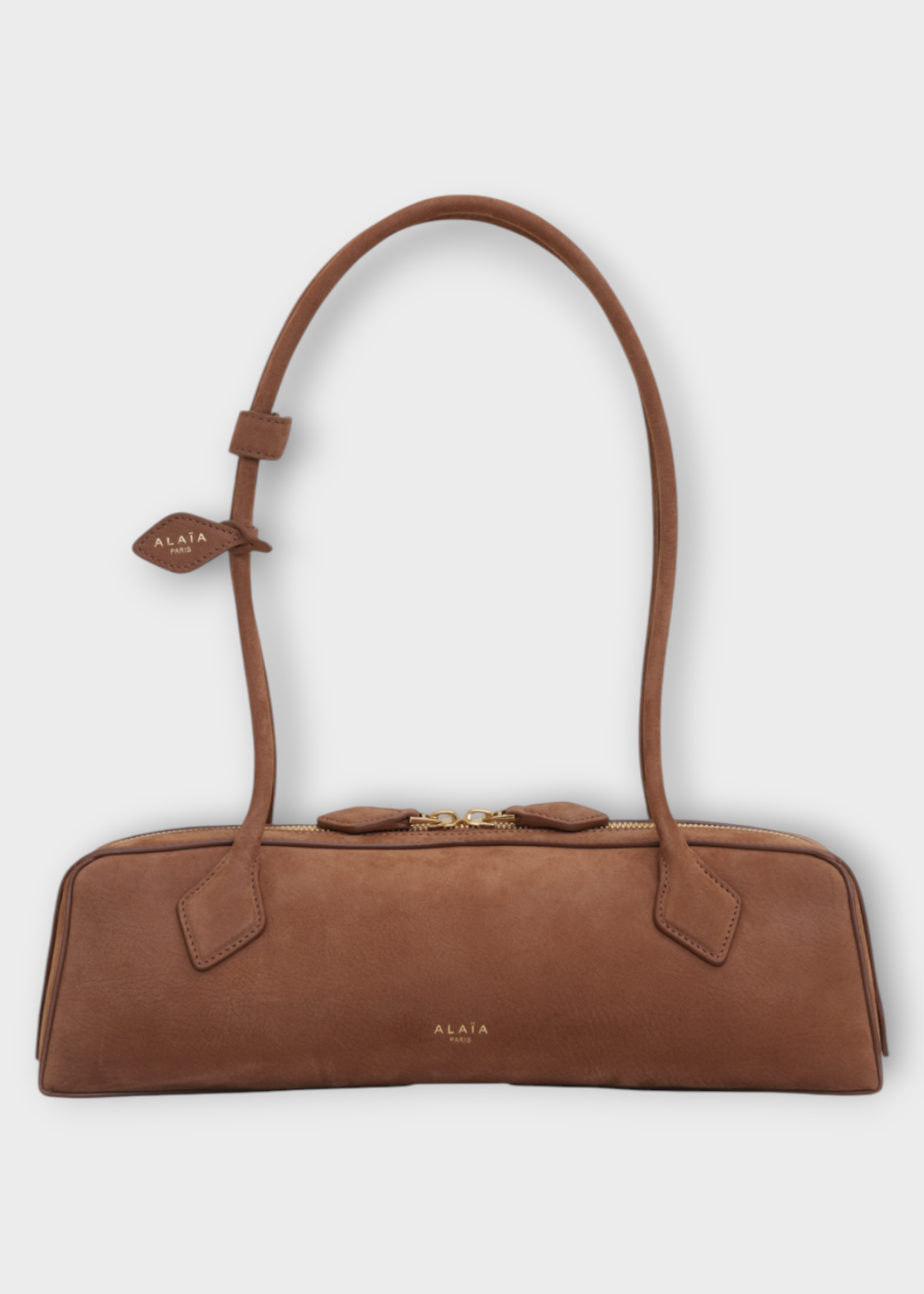 Alaia Alaia Bag, Brown, Nubuck Grained Leather Le Teckel Medium Bag
