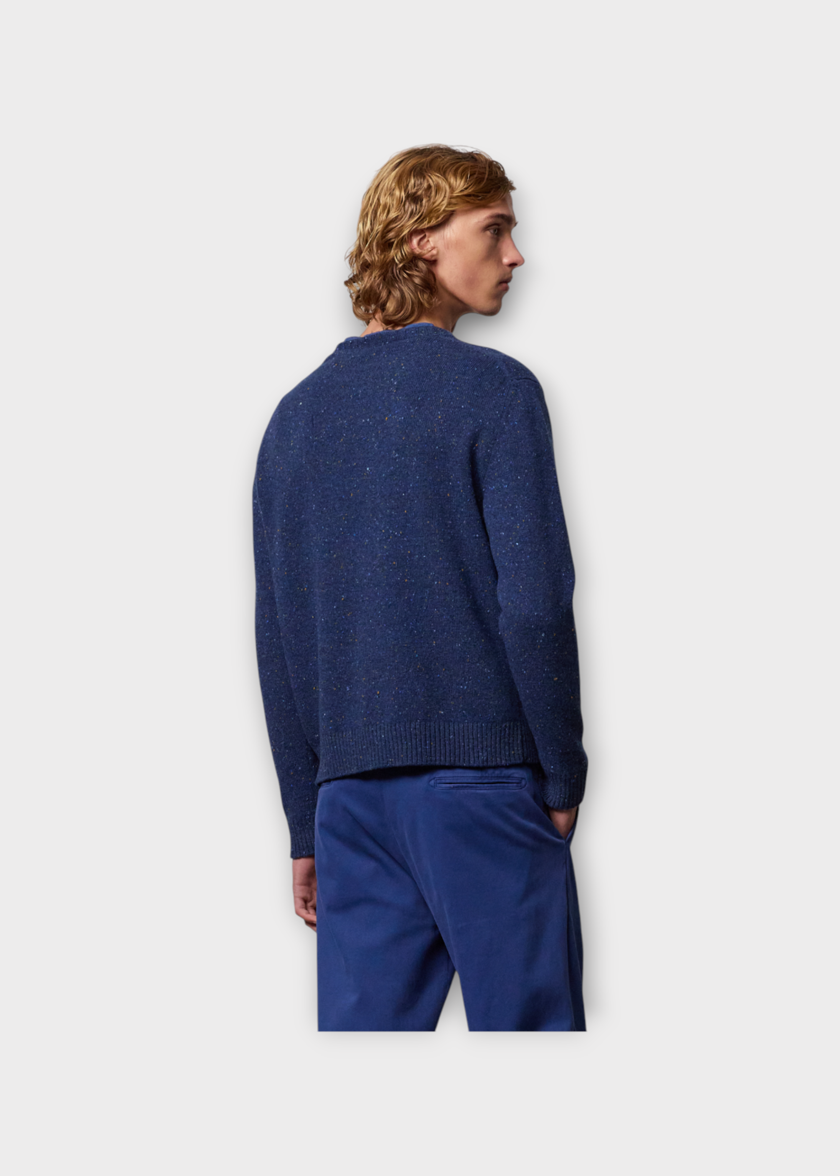 Massimo Alba Massimo Alba Knitwear, Blue, Dustin Wool Crew Neck Sweater In Lapis