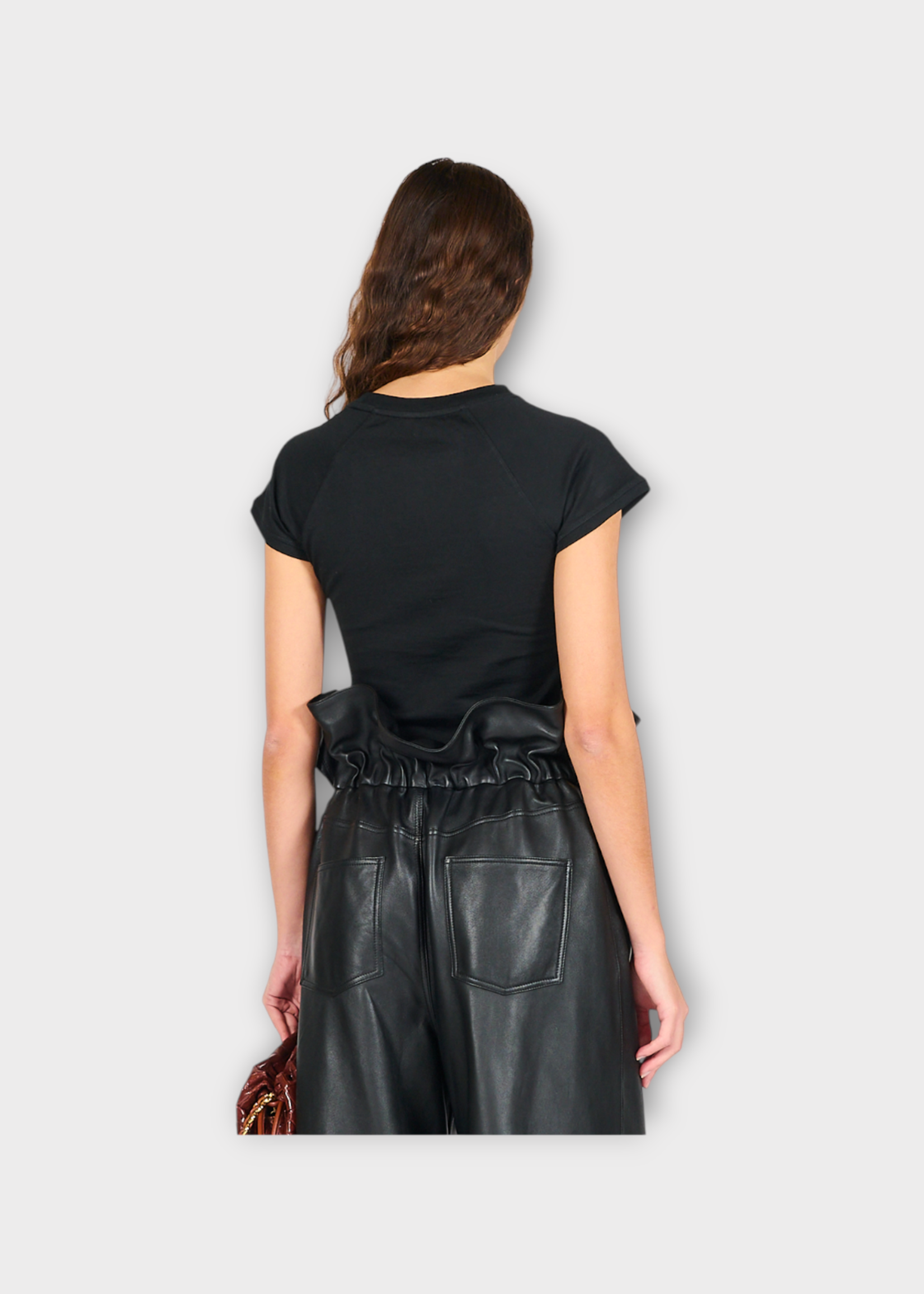 Loewe Loewe T-Shirt, Black, Cotton Mix Small Fit T-Shirt In Black w/ Anagram Embroidery