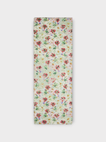 Loewe Loewe Scarf, Print, Cashmere & Silk 70X200 Scarf In Sage & Multicolour W/ Digital Flower & Faded Anagram Print