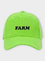 Tasoni Tasoni Hat, Green, Basel Social Club ''Farm'' Embroidery Baseball Cap In Neon Green