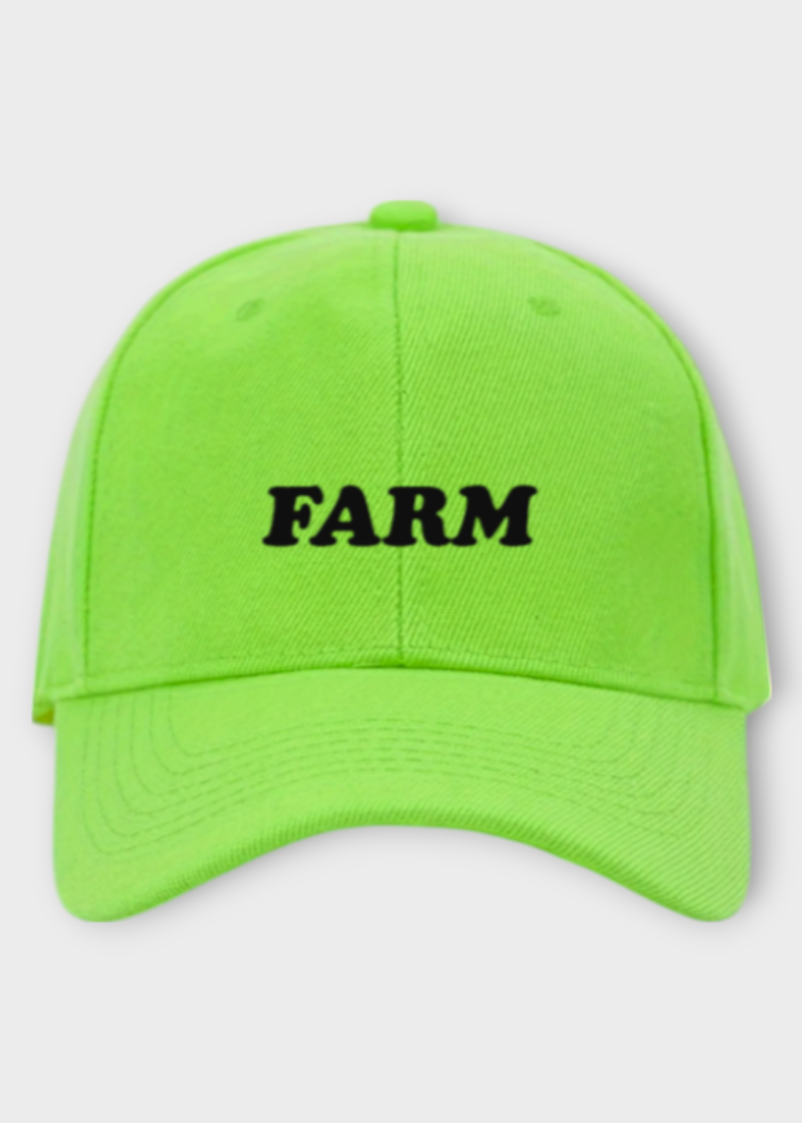 Tasoni Tasoni Hat, Green, Basel Social Club ''Farm'' Embroidery Baseball Cap In Neon Green