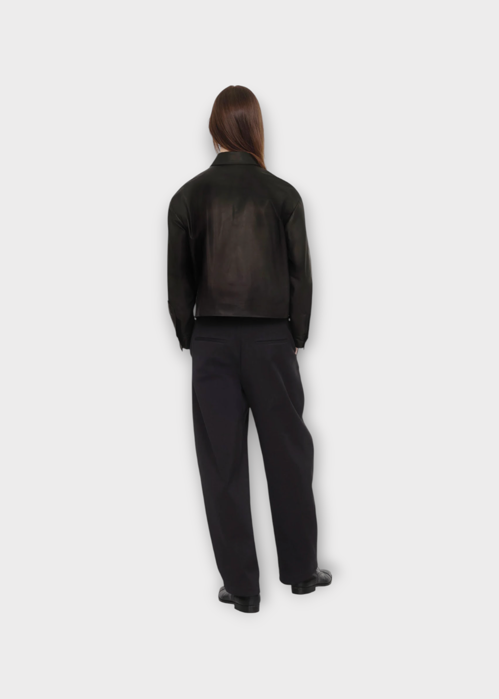 Partow Partow Trousers, Black, Harrison Cotton High Waist Wide Leg Pants In Black