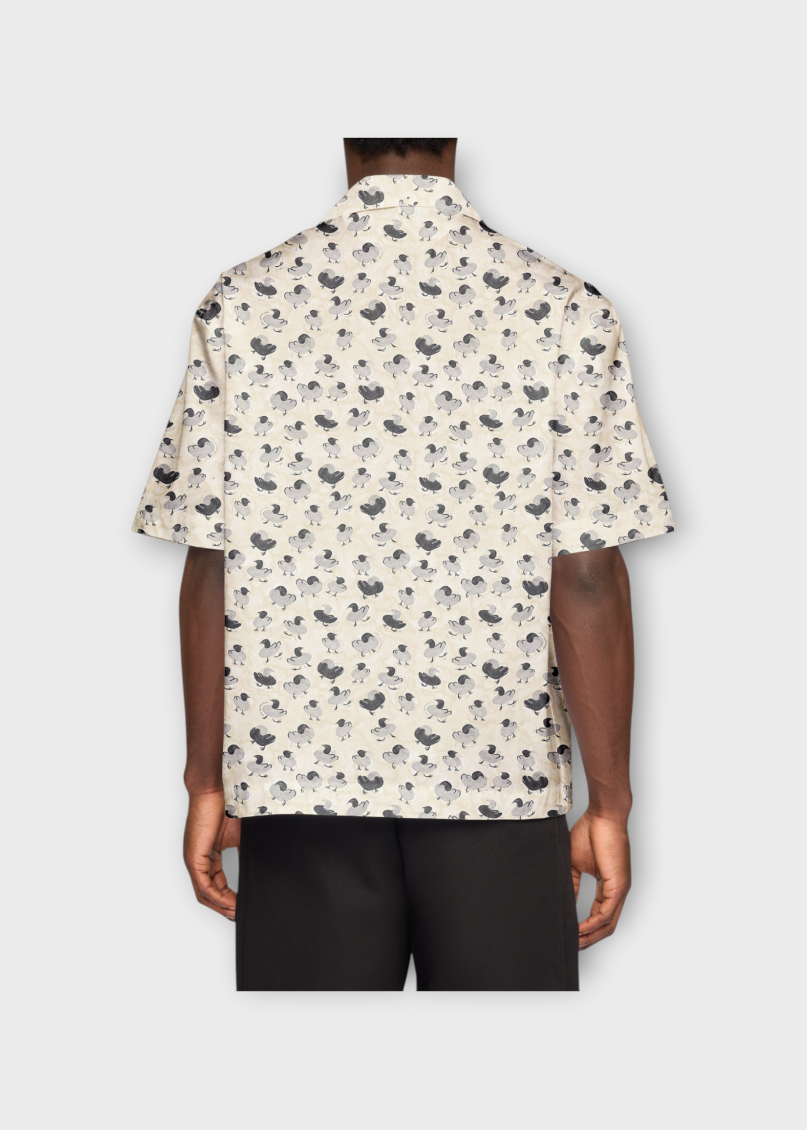 Jacquemus Jacquemus Shirt, Print, La Chemise Jean Short Sleeves Shirt In Duck Print Light Beige