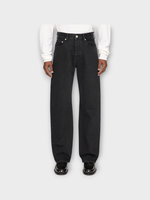 Jacquemus Jacquemus Jeans, Black, Le De Nimes Droit Straight Leg Jacquemus Embroidery Trousers