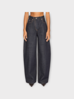 Jacquemus Jacquemus Jeans, Blue, Le De Nimes Ovalo High Waist Wide Leg Trousers