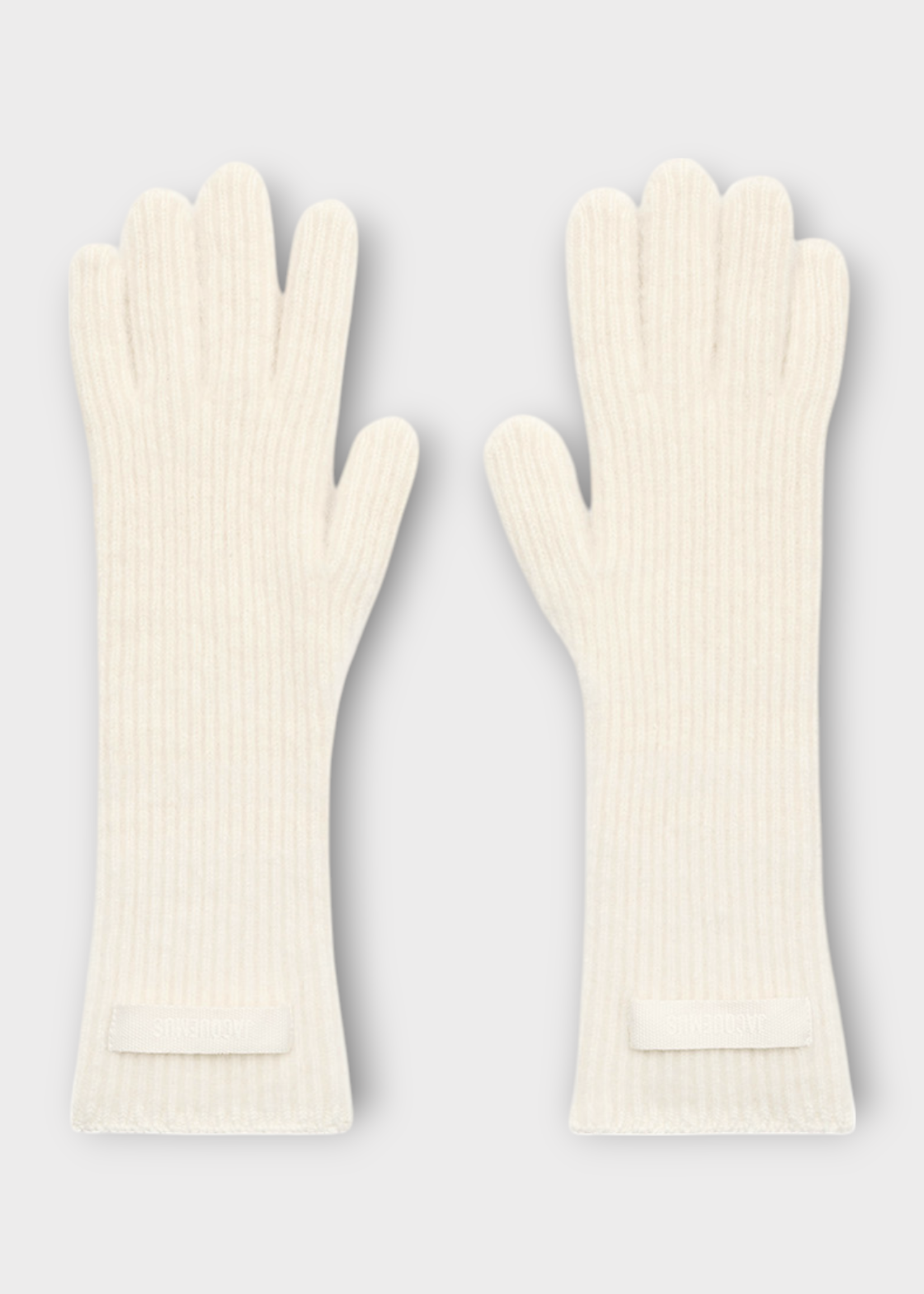 Jacquemus Jacquemus Gloves, White, Mohair, Alpaca & Wool Les Gants Gros Grain Knitted Gloves In Off White