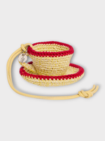 J.W. Anderson J.W. Anderson Charm, Yellow, Hand Crochet Cotton Yarn Teacup Charm In Lemon