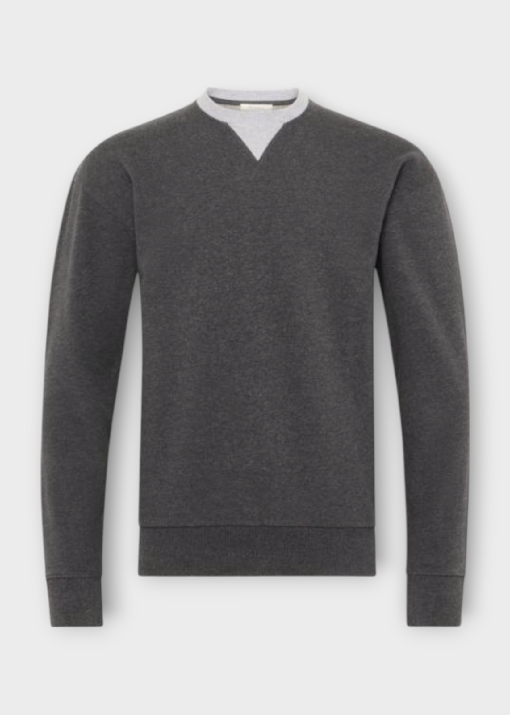 J.W. Anderson J.W. Anderson Sweatshirt, Grey, Cotton Jersey Classic Fit Sweatshirt In Charcoal Melange w/ Contrast Trim