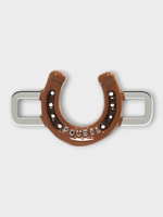 Poubel Poubel Charm, Print, Horse Shoe Hand Painted Enamel w/ Sterling Silver