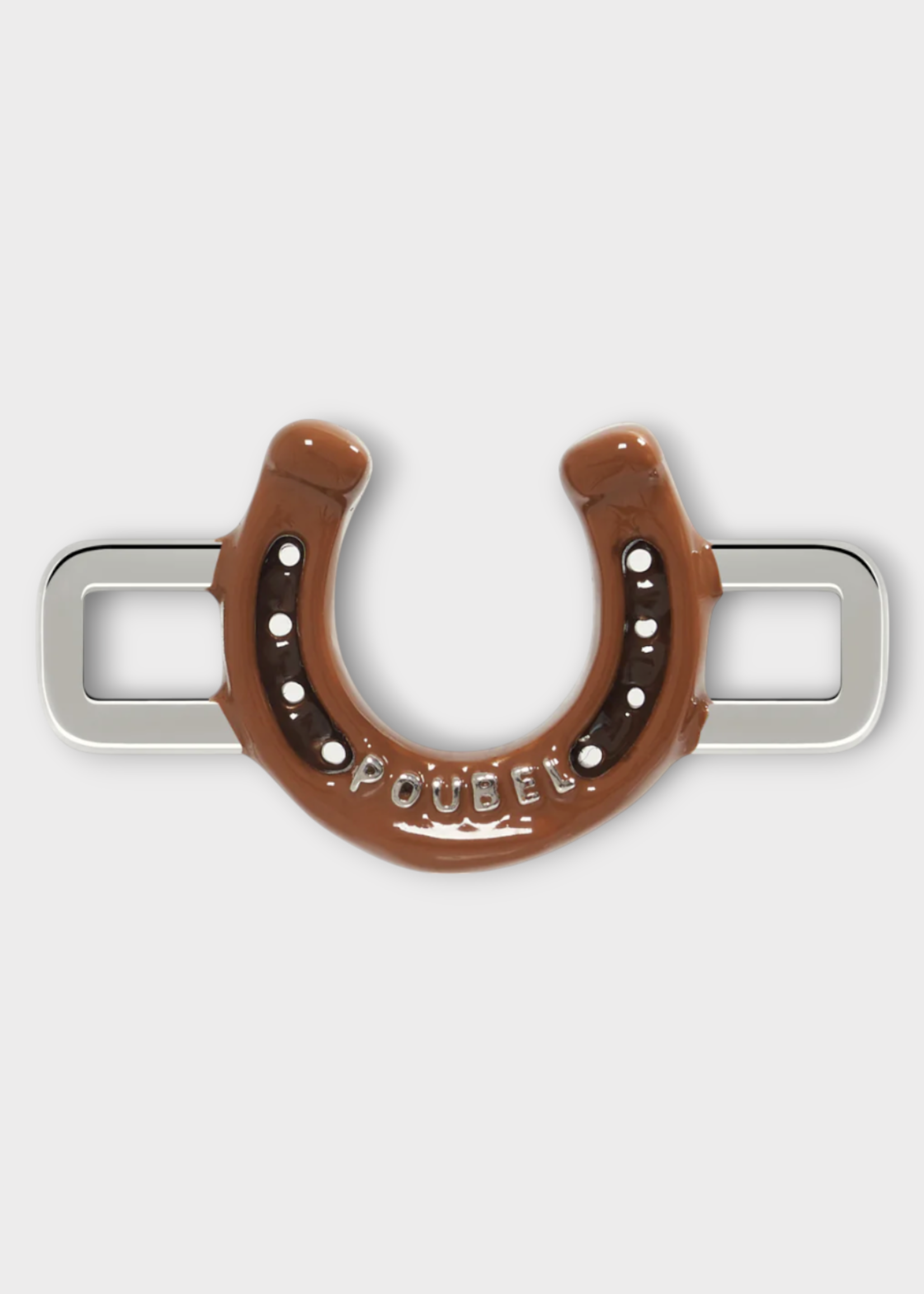 Poubel Poubel Charm, Print, Horse Shoe Hand Painted Enamel w/ Sterling Silver