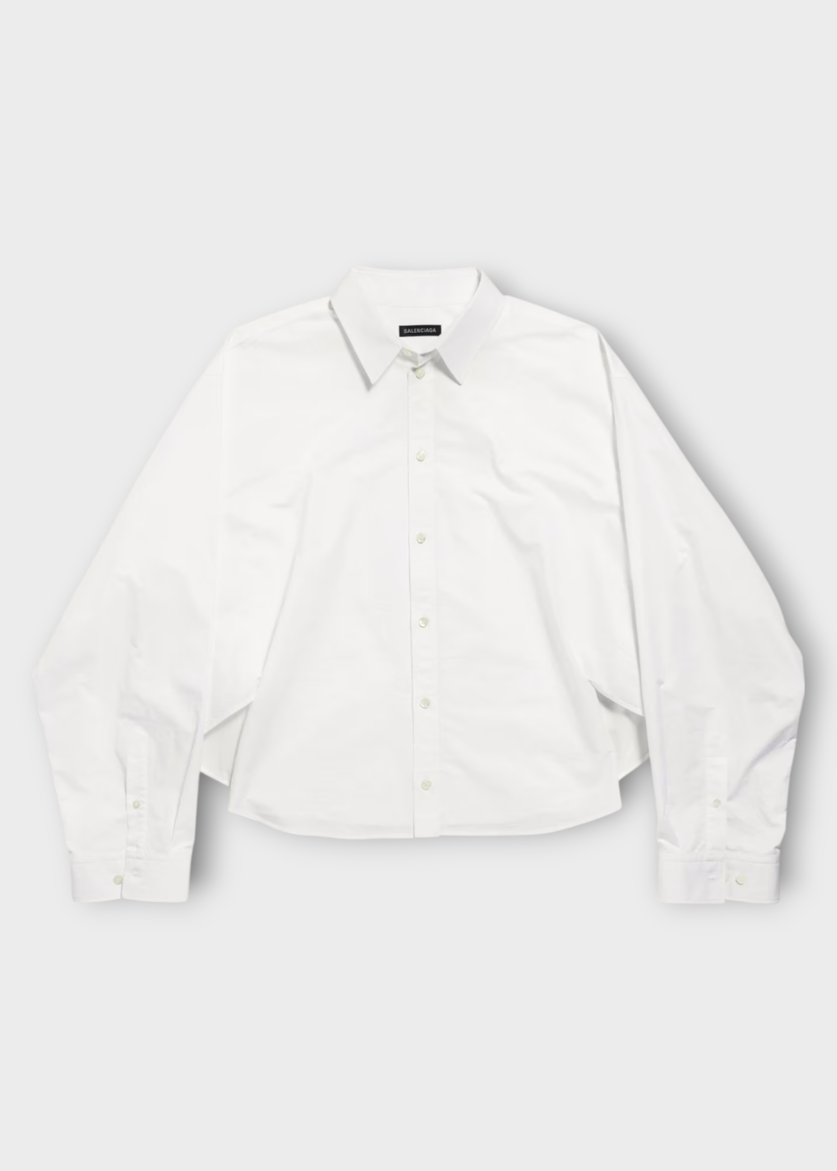 Balenciaga Balenciaga Shirt, White, Cotton Semi Fitted Collared Button Up Shirt