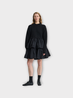 Cecilie Bahnsen Cecilie Bahnsen Knitwear, Black, Bera Recycled Cashmere w/ Ruffled Hem