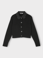 Cecilie Bahnsen Cecilie Bahnsen Knitwear, Black, Bibi Recycled Cashmere Collared Button Up Cardigan