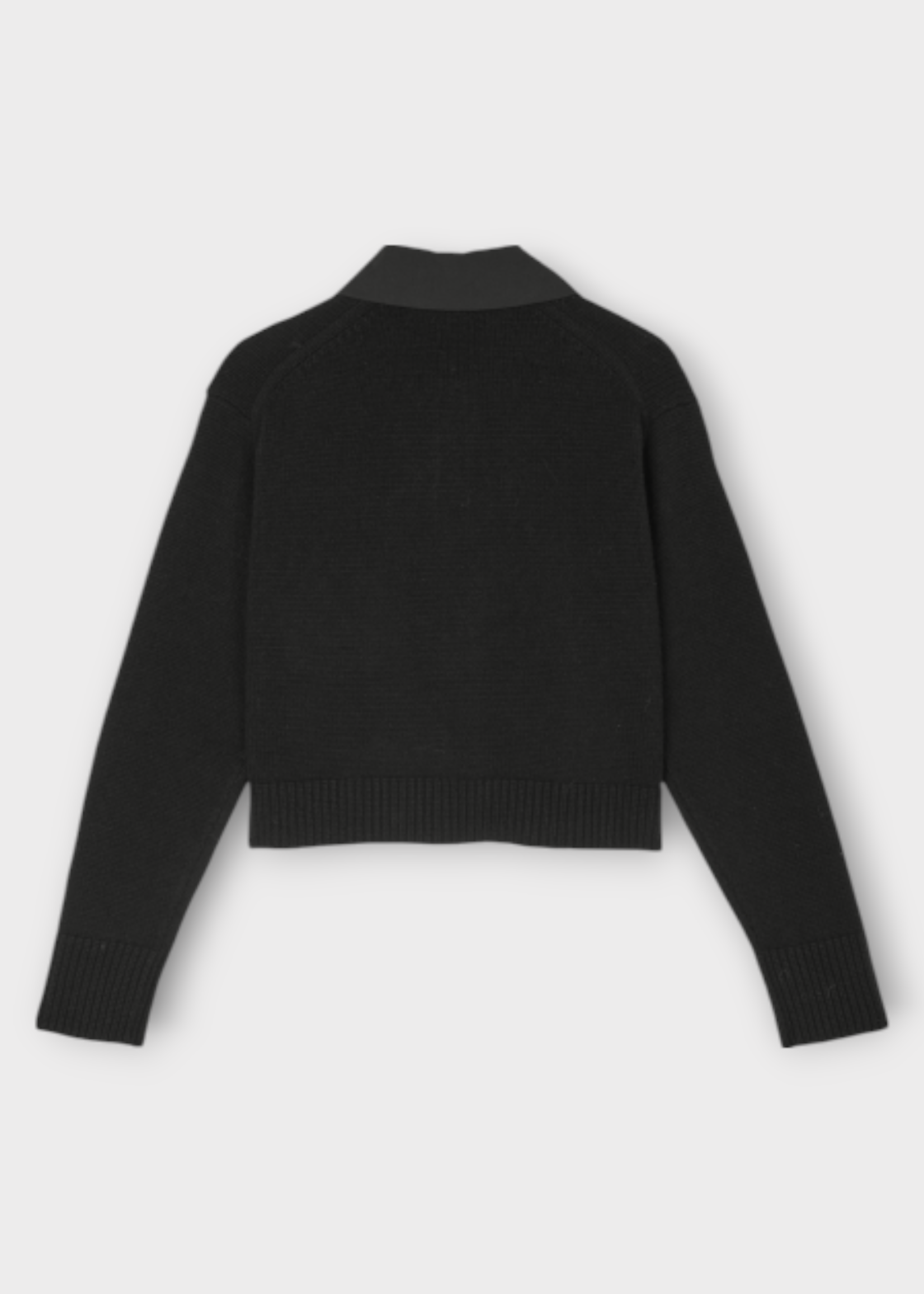 Cecilie Bahnsen Cecilie Bahnsen Knitwear, Black, Bibi Recycled Cashmere Collared Button Up Cardigan