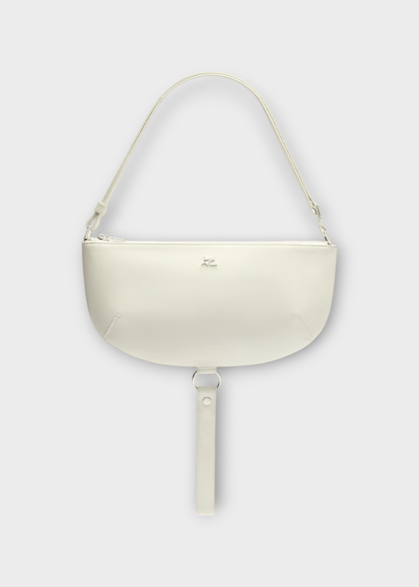 Courreges Courreges Bag, White, Leather Holy Eclipse Bag In Off White