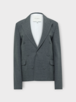 J.W. Anderson J.W. Anderson Jacket, Grey, Wool Twill Double Breasted Tailored Blazer In Charcoal Melange