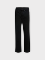 Khaite Khaite Jeans, Black, Bonnie Rigid Cotton Low Rise Straight Leg Denim Pants In Carlyle