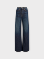 Khaite Khaite Jeans, Blue, Dane Stretch Cotton High Waist Flared Leg In Lansing