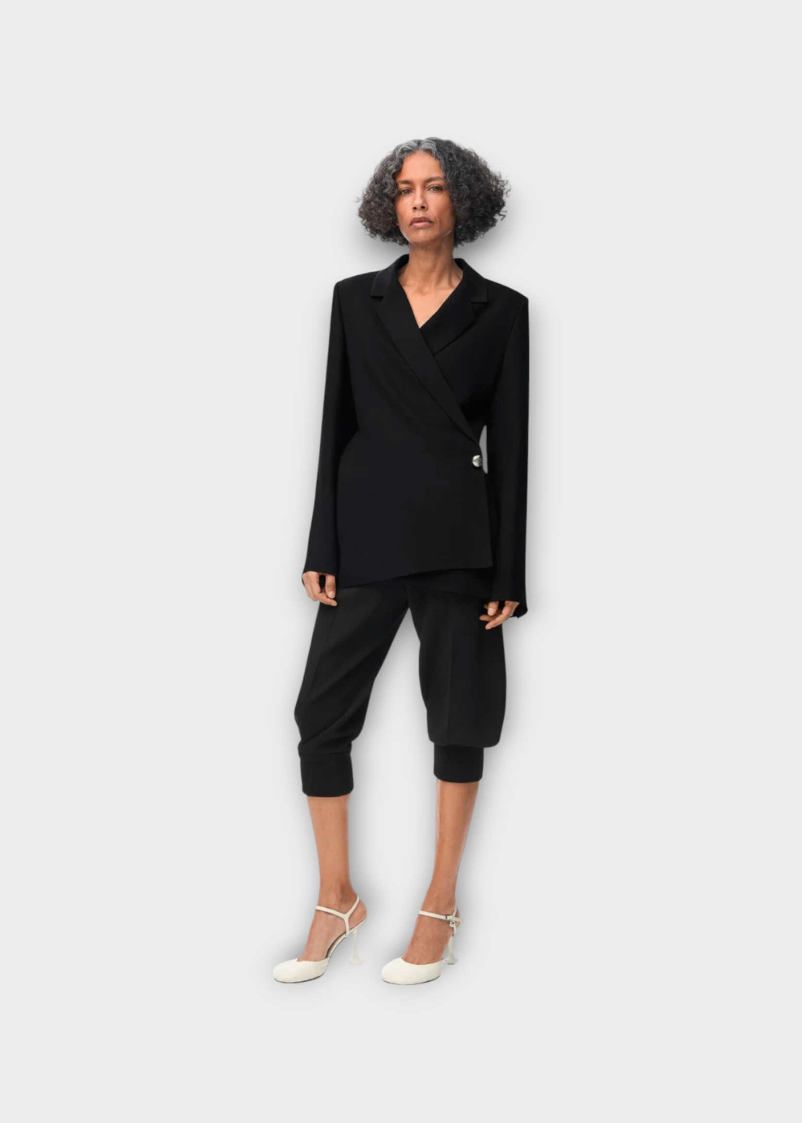 Loewe Loewe Jacket, Black, Tailored Fluid Twisted Blazer Jacket In Black